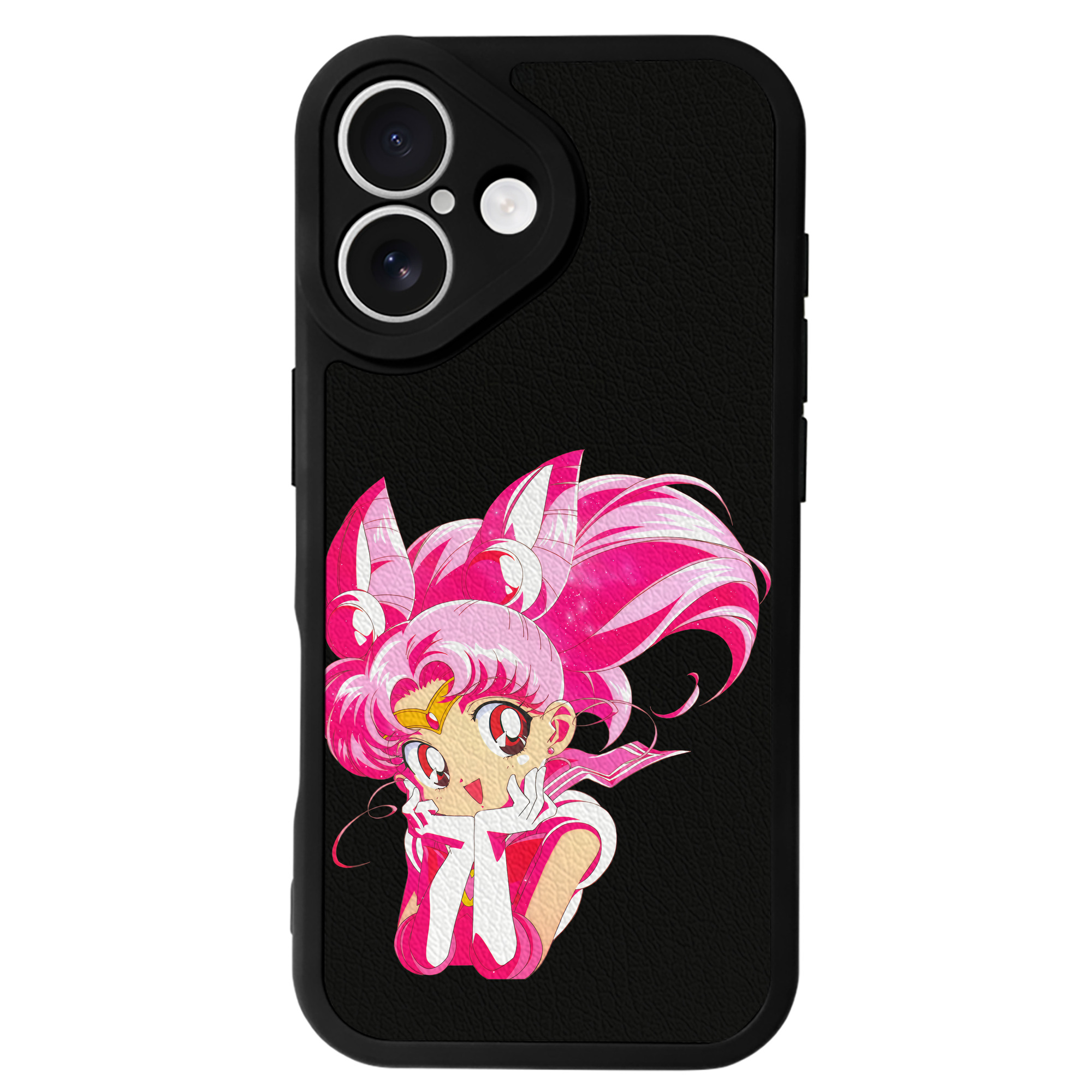 （画像用） 美少女戦士セーラームーン ちびうさ Sailor Moon Chibiusa Tsukino Usagi Small Lady Serenity 【iPhone 16シリーズ対応】シリコンスマホケース（レザー調） 材質：シリコン